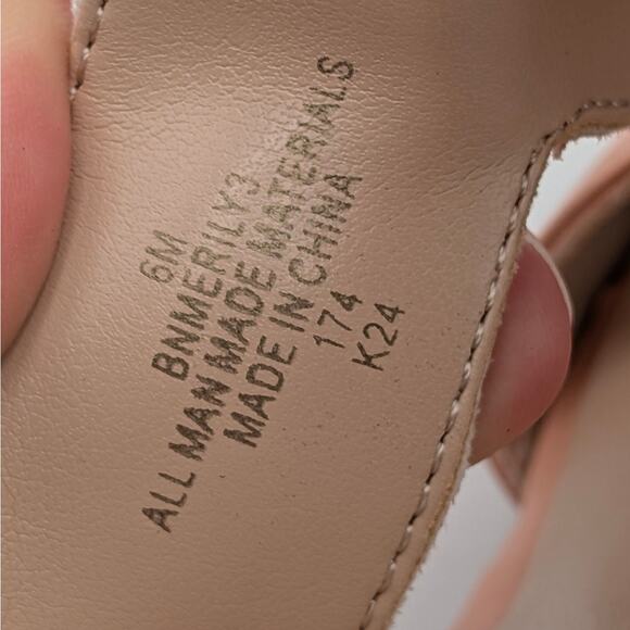 Bandolino Merily 3 Heeled Sandal Open Square Toe Women's Pink Size US6M EU37 - Picture 6 of 11